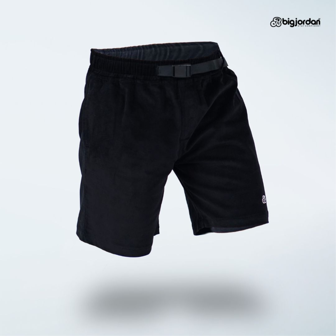 RIKISHI - CELANA CORDUROY PENDEK BLACK