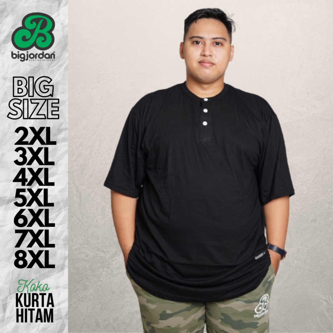 KAOS KOKO KURTA HITAM 4XL 5XL 6XL 7XL 8XL