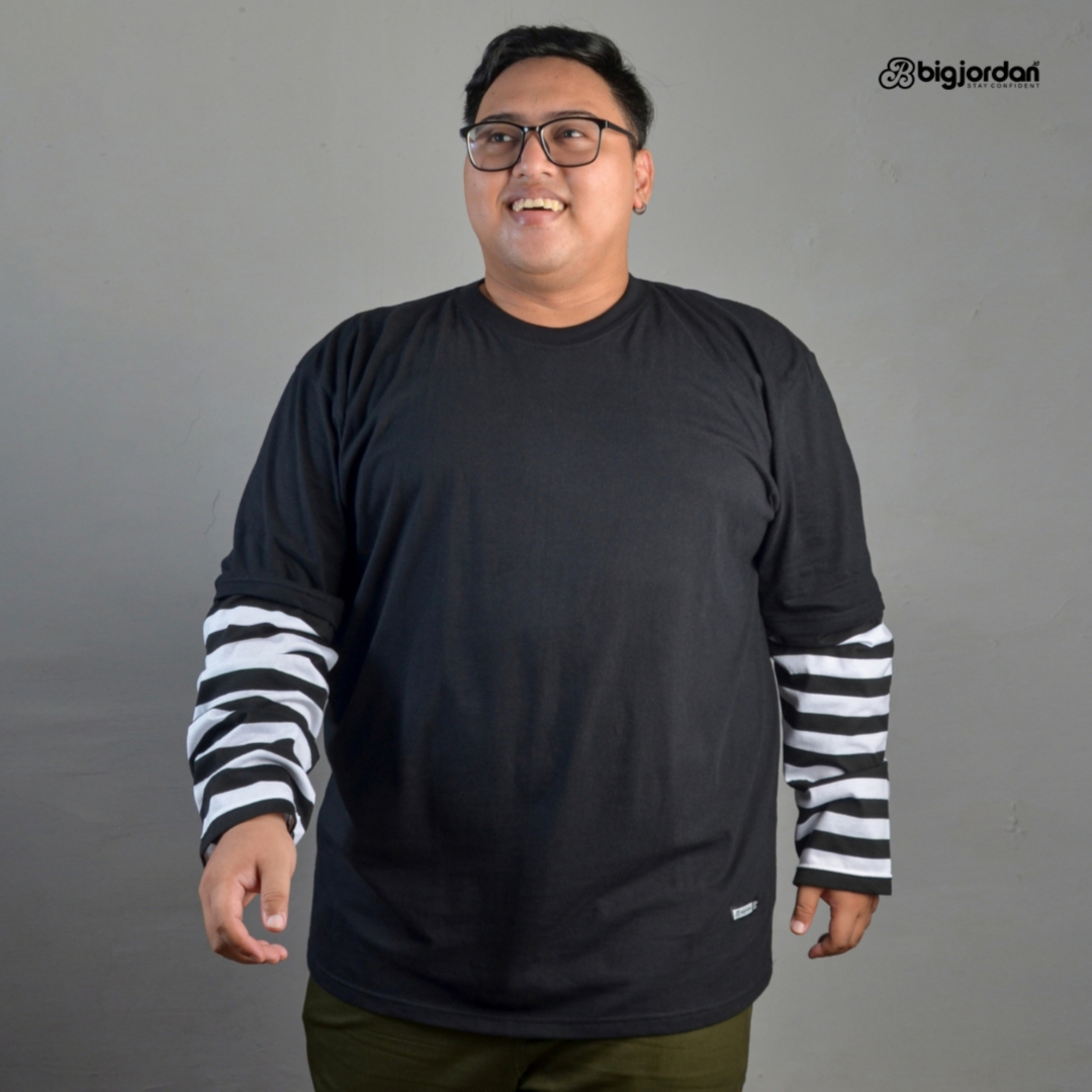 ESCOBAR - KAOS LENGAN PANJANG DOBLE LAYER BLACK