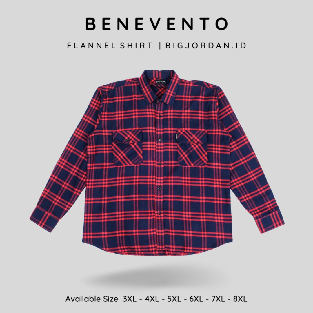 BENEVENTO - KEMEJA FLANNEL LENGAN PANJANG