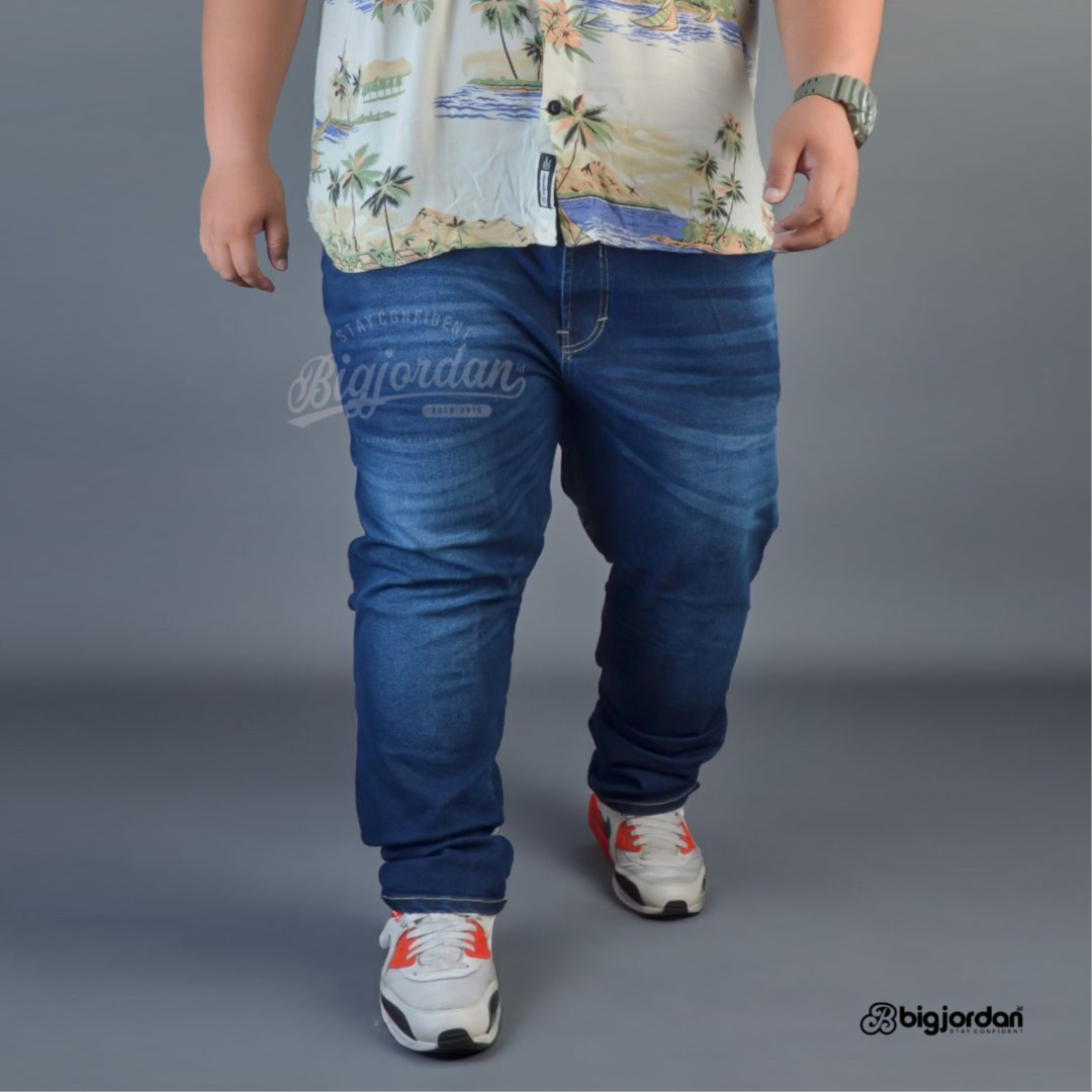 HOGAN - CELANA JEANS SLIMFIT STRETCH WASHED BLUE DENIM