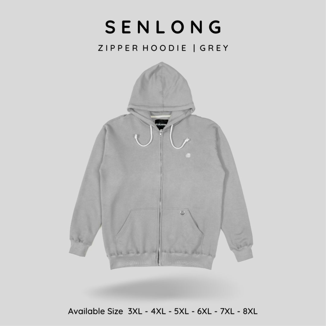 SENLONG ZIPPER HOODIE ABU MUDA