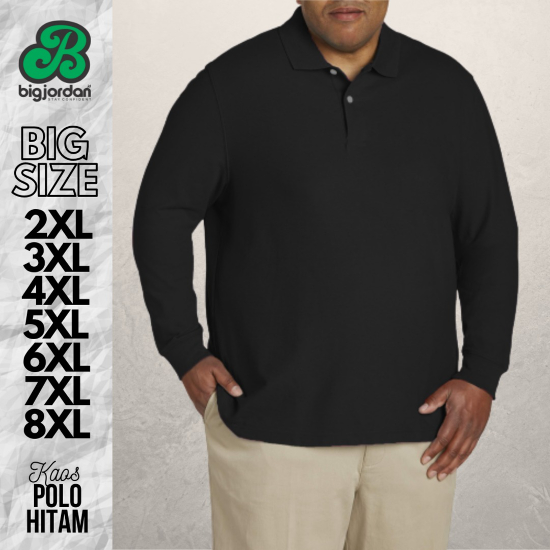 POLO SHIRT LENGAN PANJANG HITAM