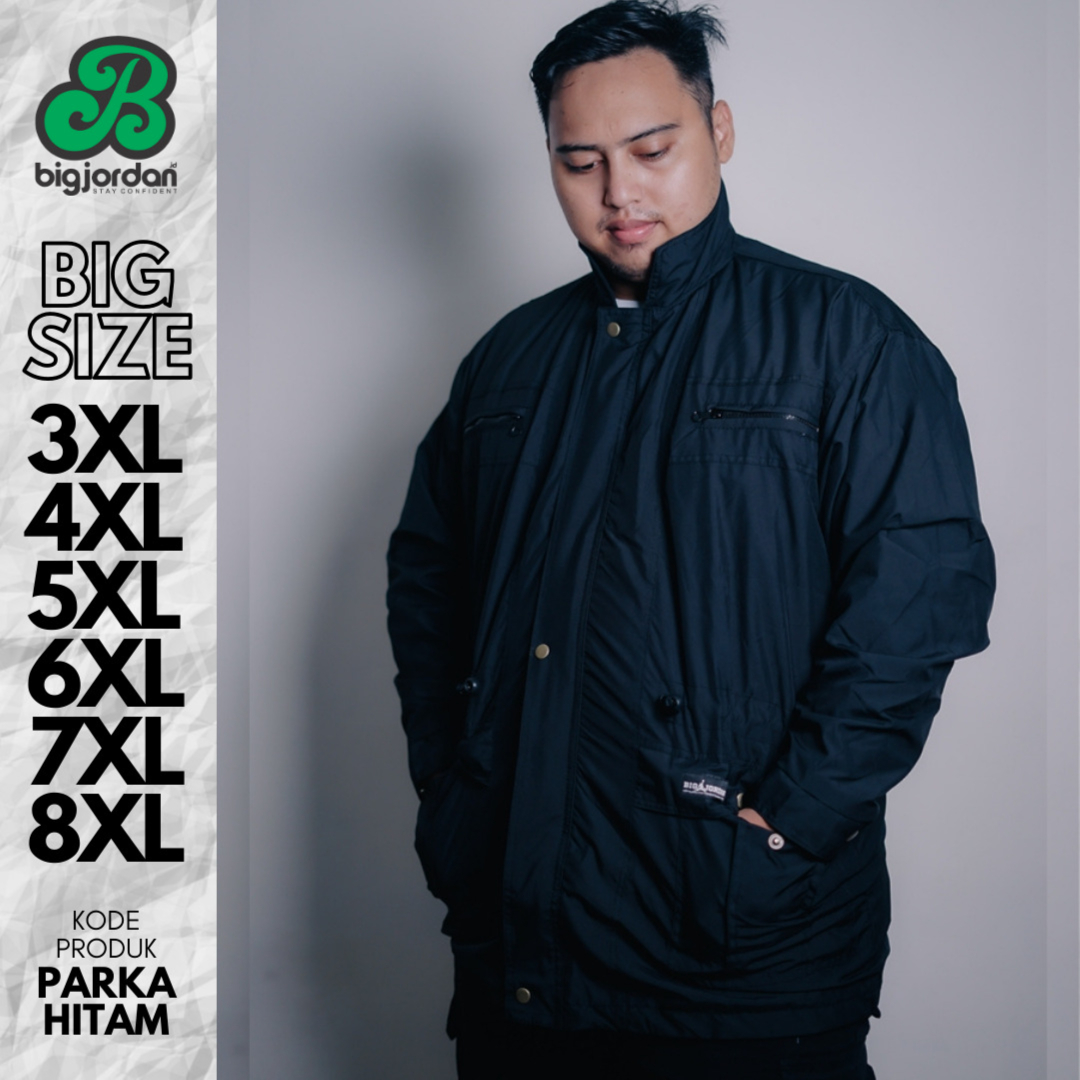 JAKET PARKA HITAM 3XL 4XL