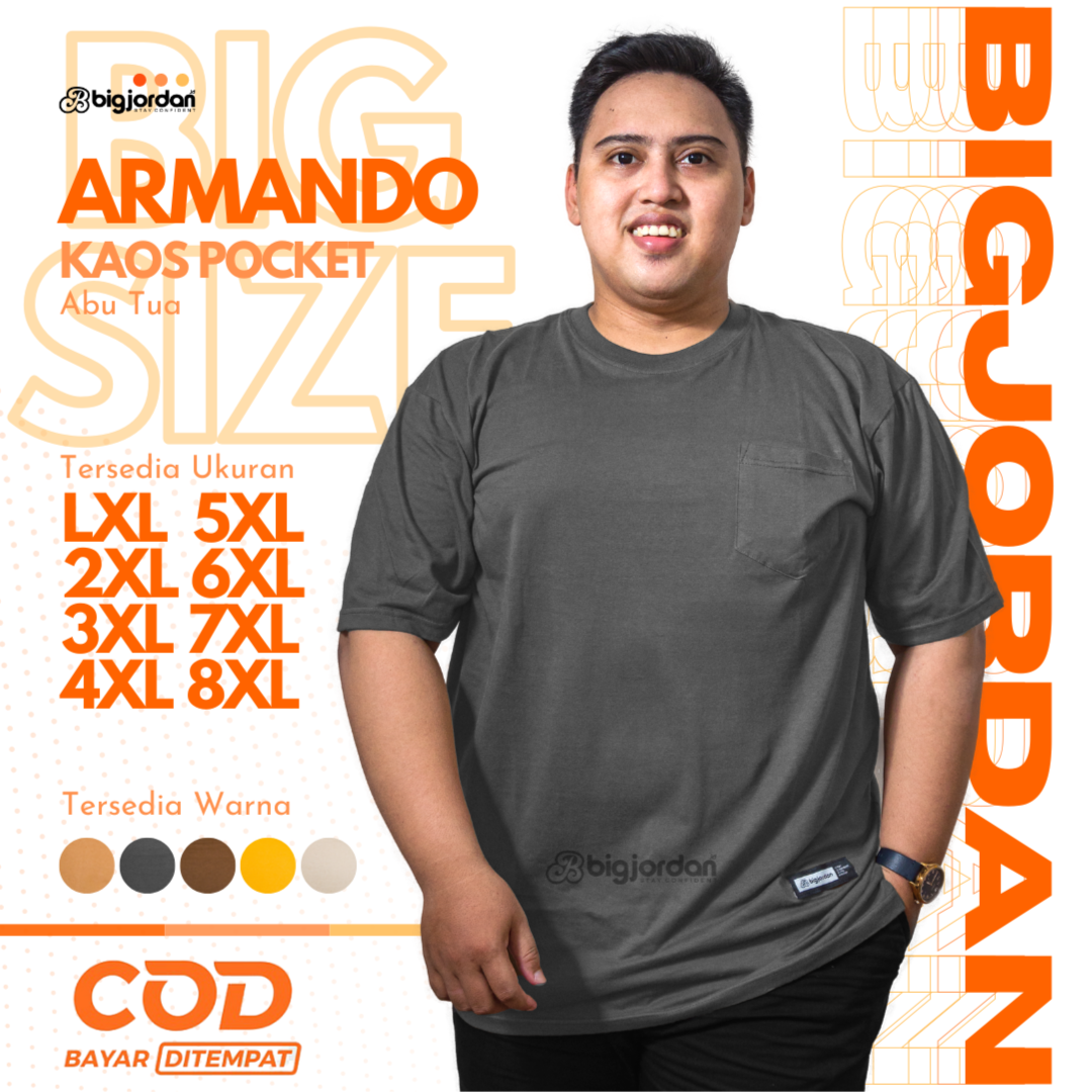 ARMANDO KAOS O-NECK POCKET - ABU TUA