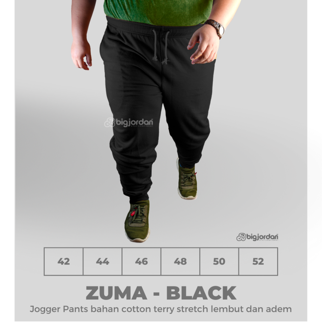ZUMA BLACK JOGGER TERRY 42 44
