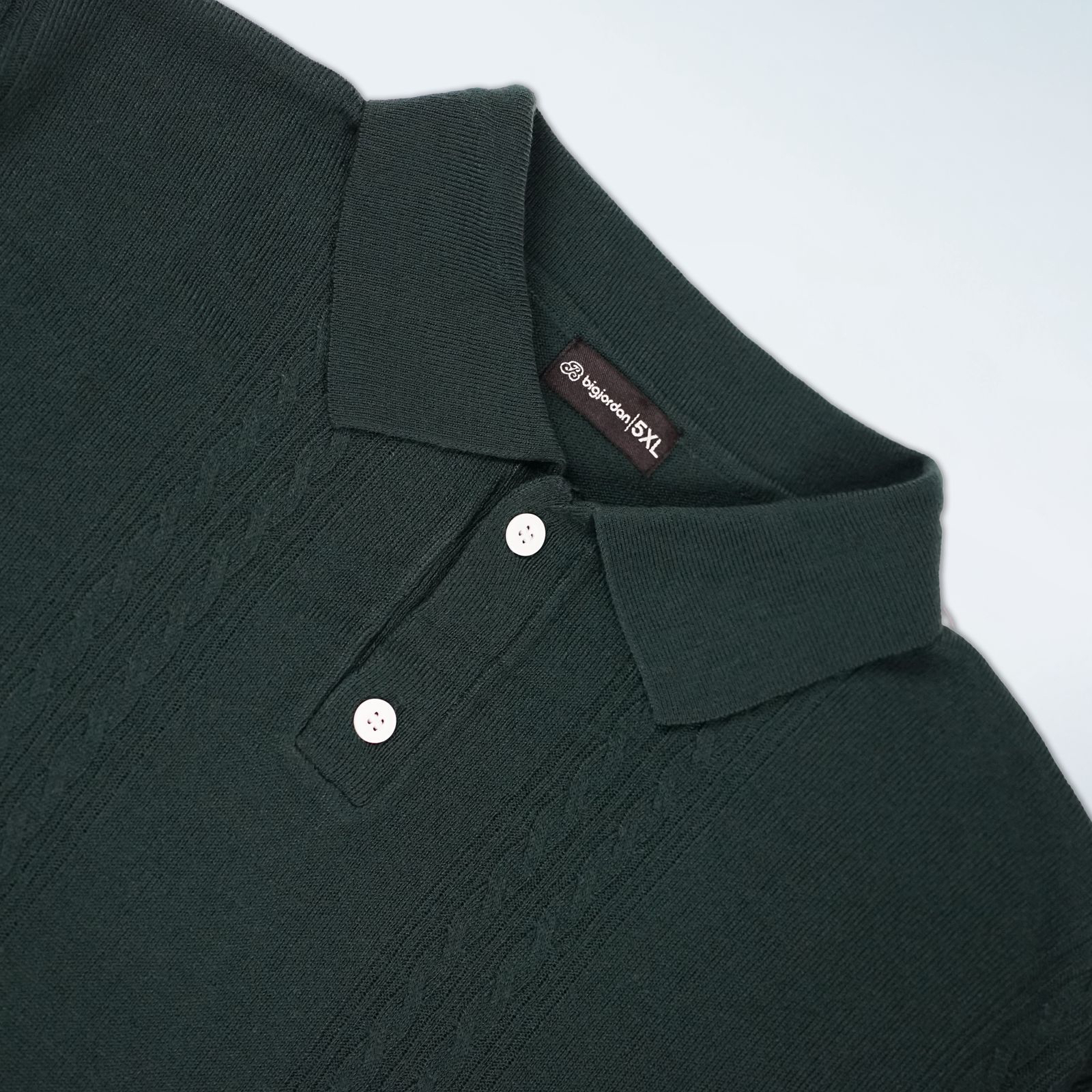 AZZURRO - POLO SHIRT AKRILIK HIJAU TUA 2