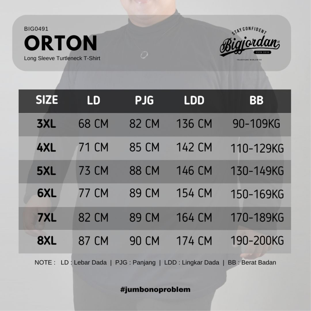 ORTON - KAOS TURTLENECK HITAM 7
