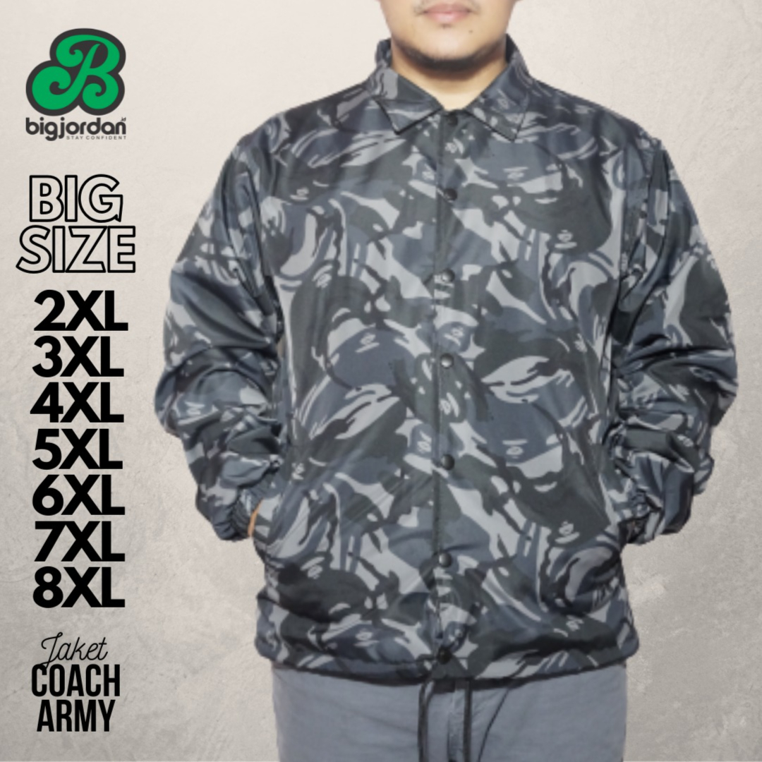 JAKET COACH ARMY ABU 2XL 3XL 4XL