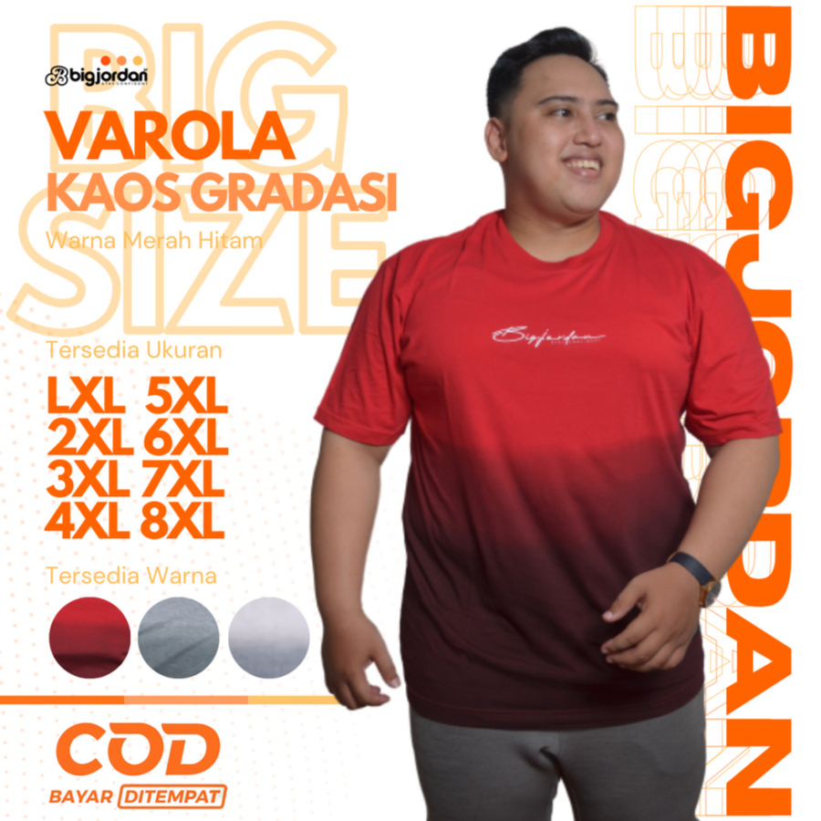 VAROLA KAOS GRADASI MERAH HITAM