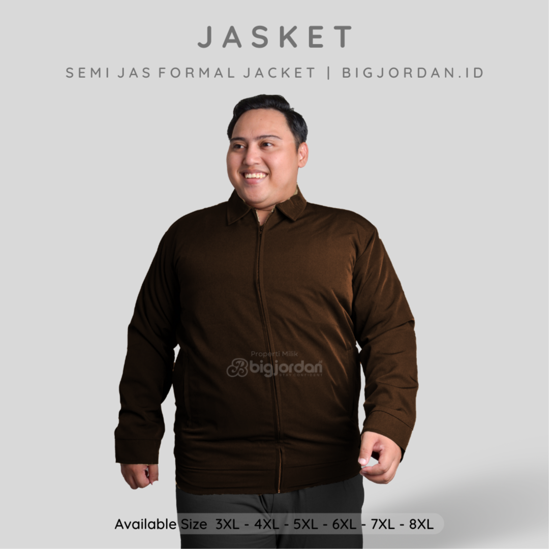 JAKET SEMI JAS COKELAT 3XL 4XL 5XL
