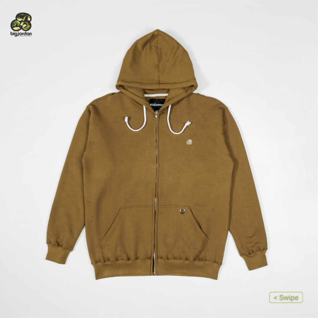 SENLONG ZIPPER HOODIE CARAMEL
