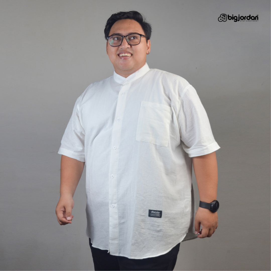 OMAR PUTIH - KEMEJA KOKO LINEN