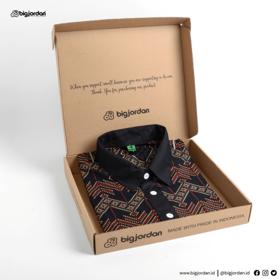 BRANCOVIC KEMEJA BATIK PENDEK KOMBINASI KATUN 3