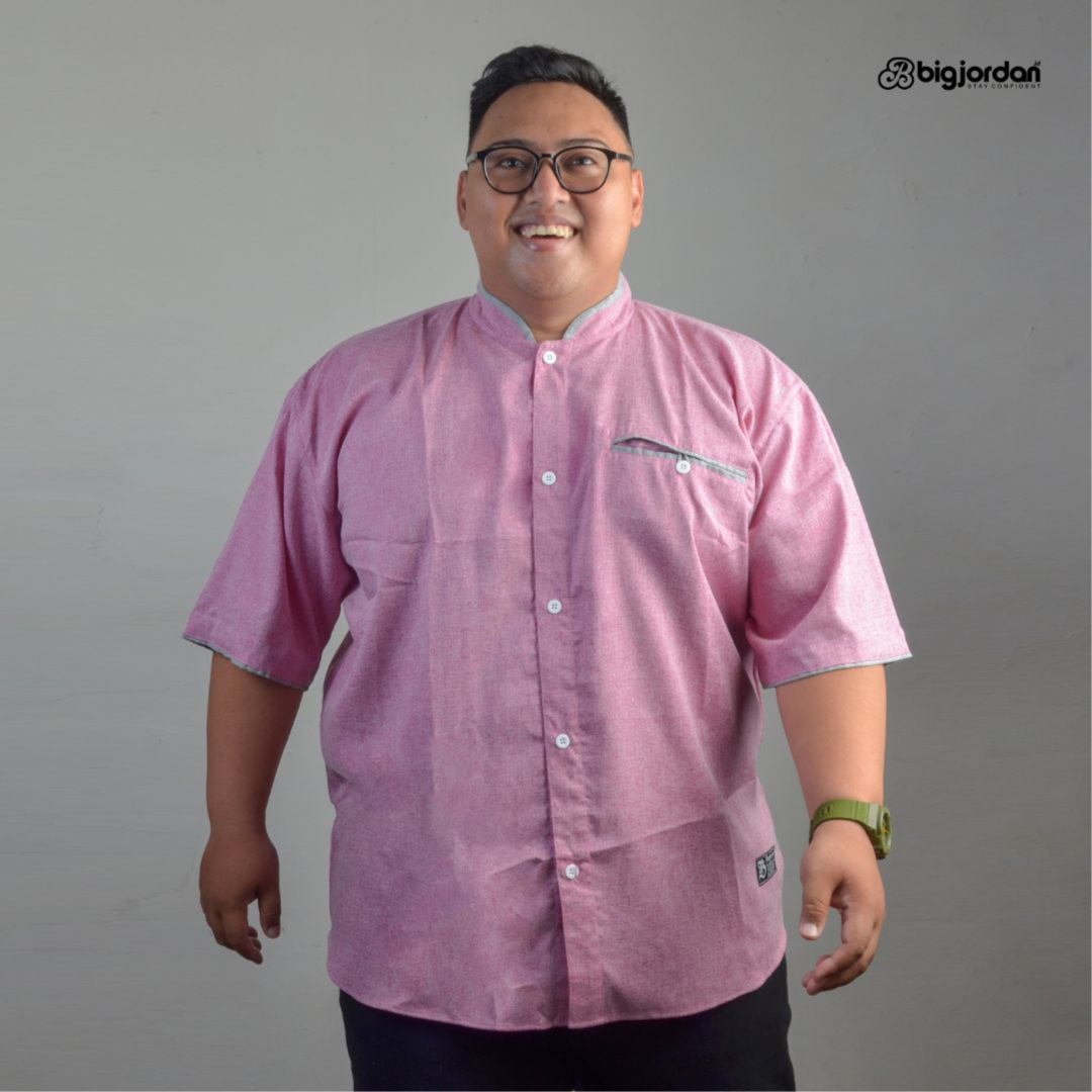 KEMEJA KOKO MADINA PINK 2XL