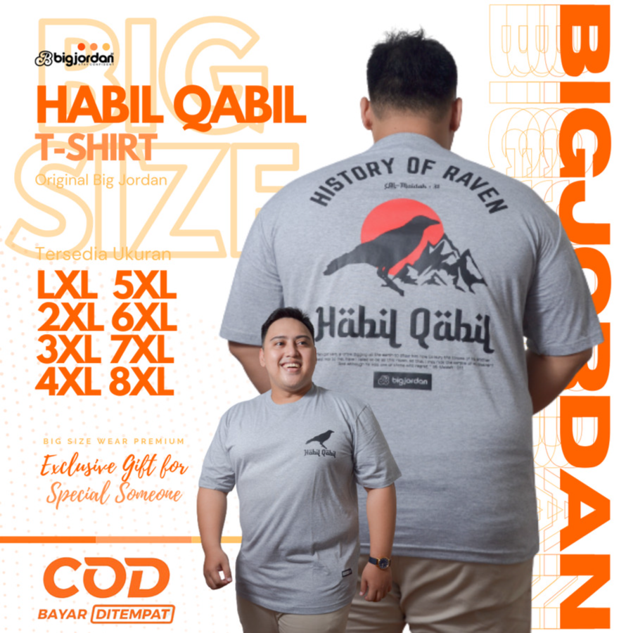 HABIL QABIL - KAOS BIGJORDAN - 3XL 4XL 5XL 6XL 7XL 8XL