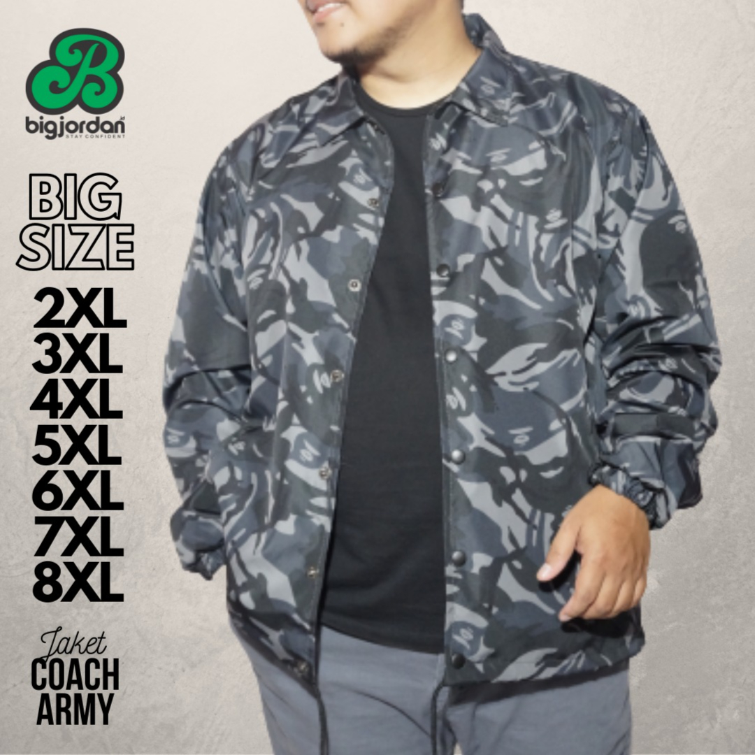 JAKET COACH ARMY ABU 5XL 6XL 7XL 8XL