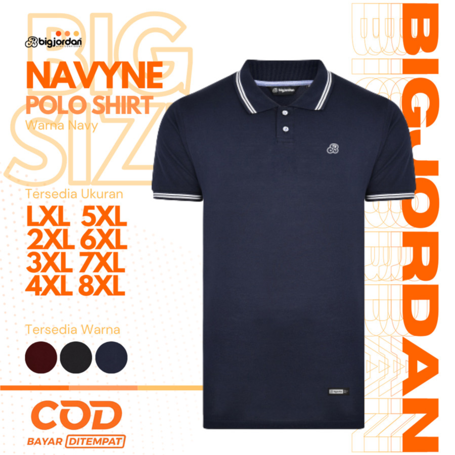 NAVYNE - POLO SHIRT NAVY LIST PUTIH