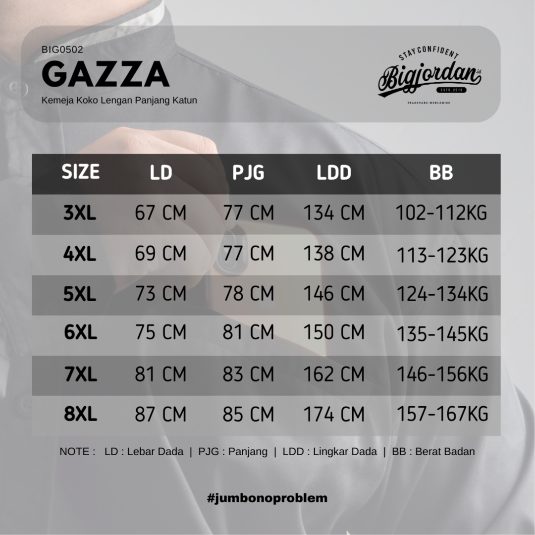 GAZZA HITAM - KEMEJA KOKO LENGAN PANJANG 8