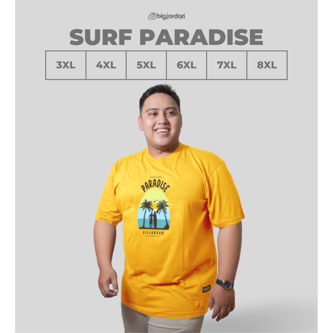 KAOS GRAFIS - SURFING PARADISE YELLOW