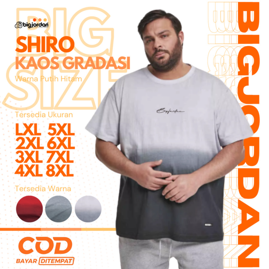 SHIRO KAOS GRADASI PUTIH HITAM