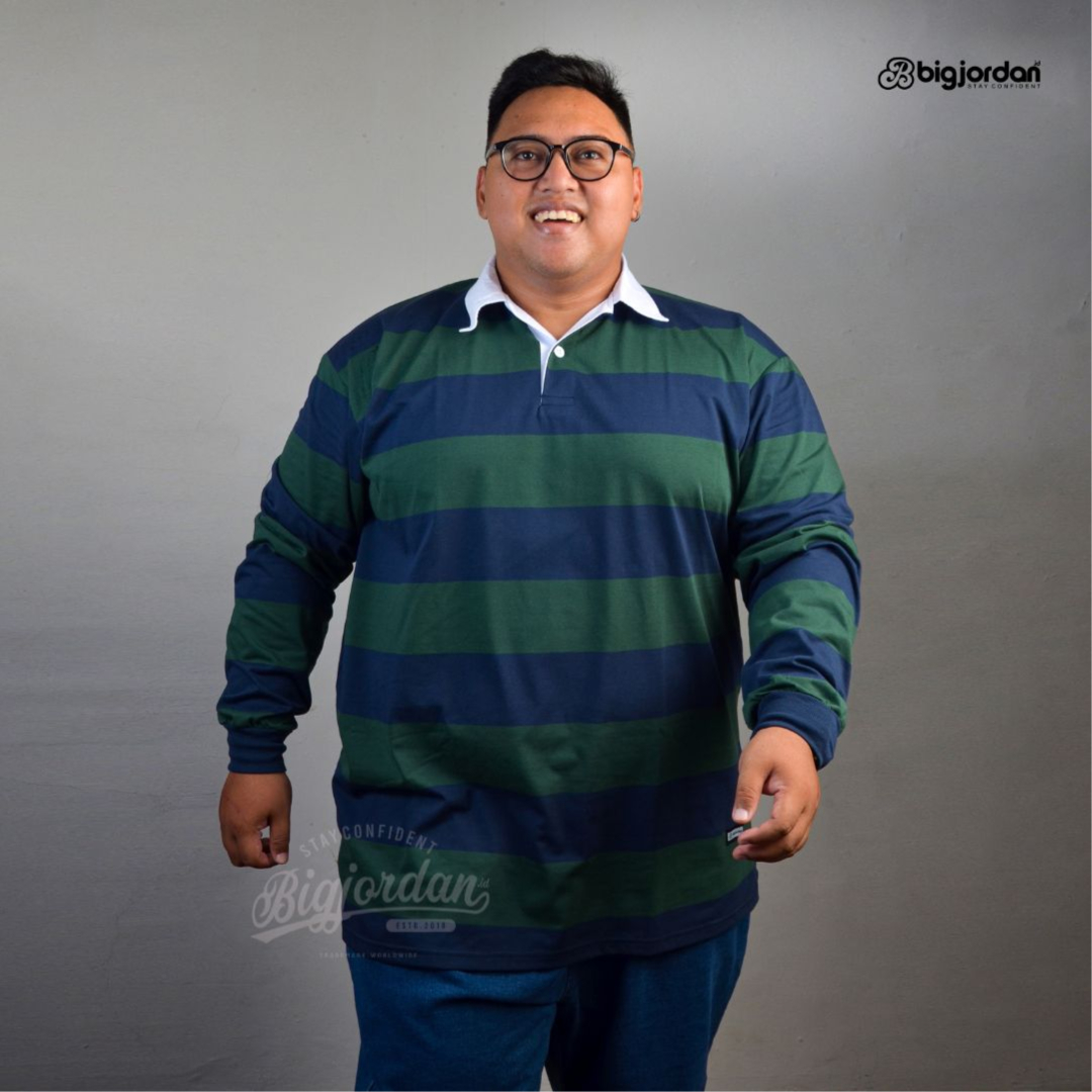 WESTON - RUGBY POLO SHIRT VINTAGE NAVY GREEN (M-L-XL-2XL) 2
