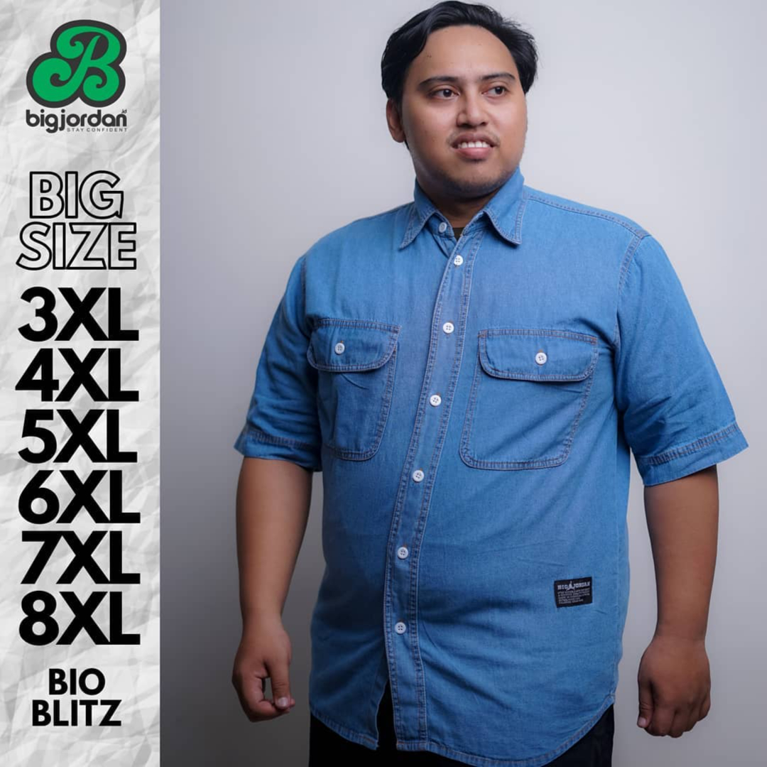 KEMEJA JEANS LENGAN PENDEK BIOBLITZ
