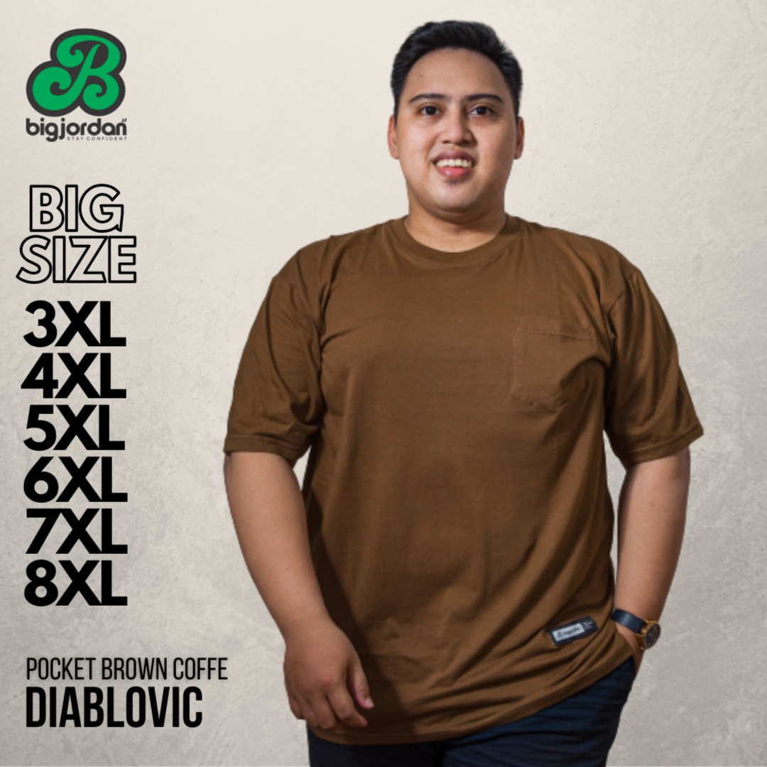 DIABLOVIC KAOS O-NECK POCKET - COKLAT COFFE