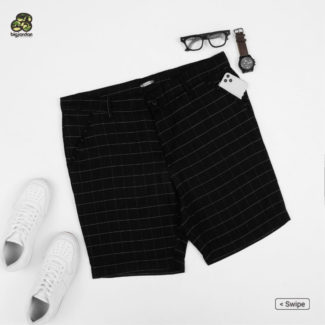 SPEZIA HITAM - CELANA TARTAN PENDEK