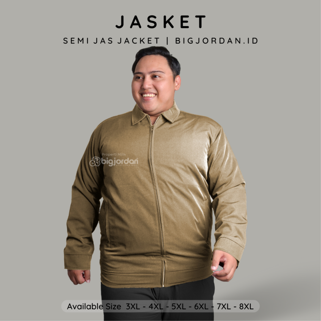 JAKET SEMI JAS KHAKI 6XL 7XL 8XL