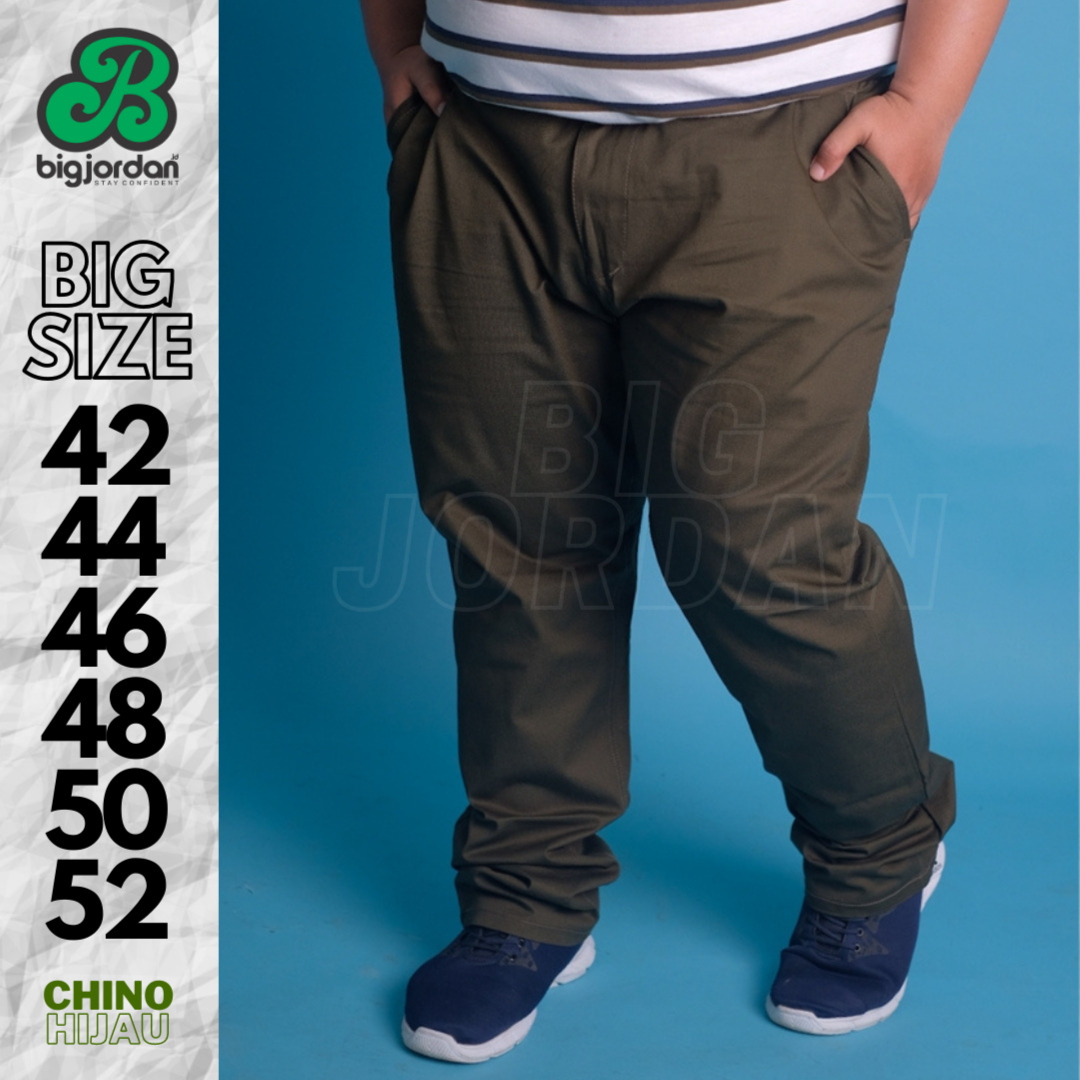 CELANA CHINO HIJAU OLIVE 46 48 50 52 54