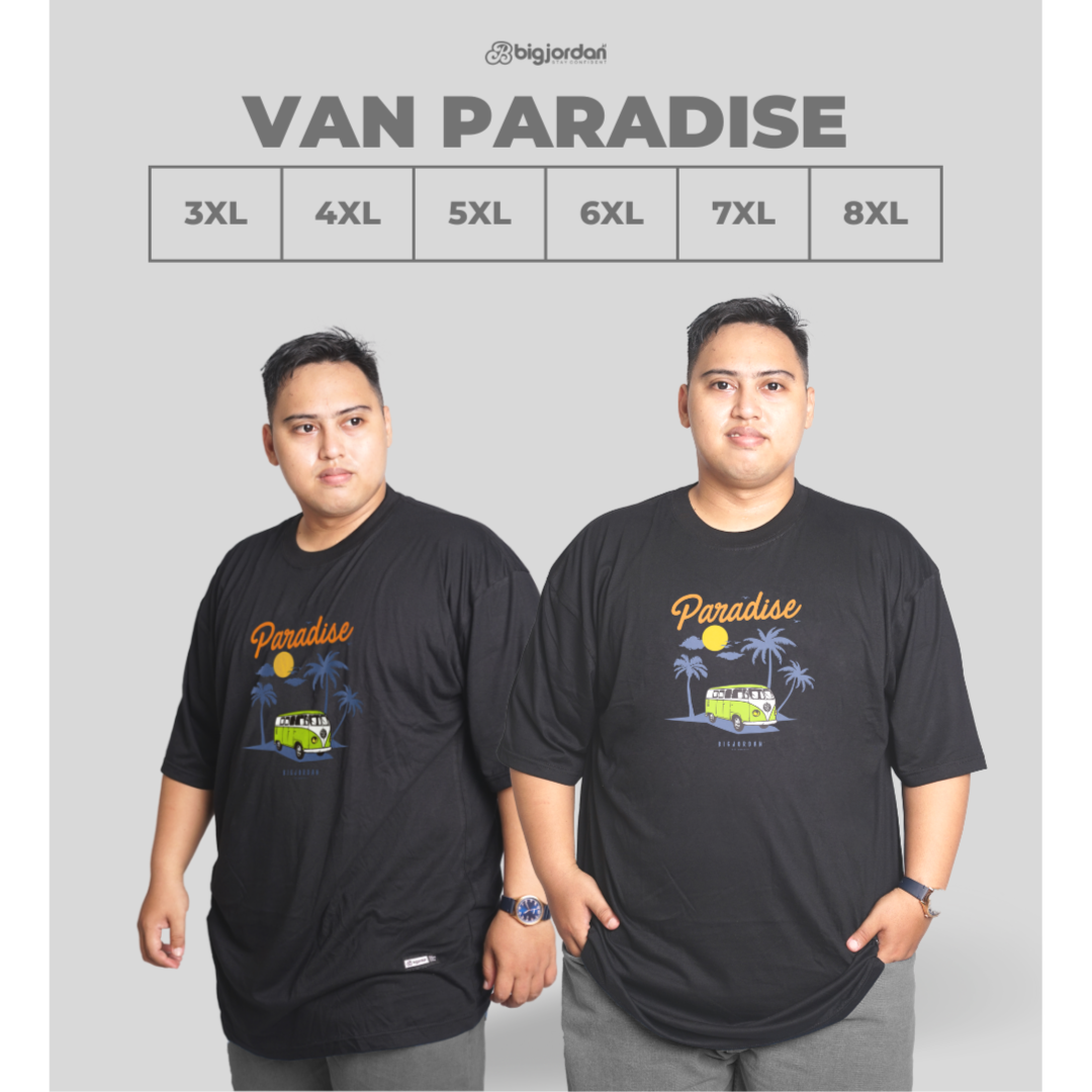 KAOS GRAFIS - VAN PARADISE BLACK  - BIG SIZE 3XL 4XL 5XL 6XL 7XL 8XL