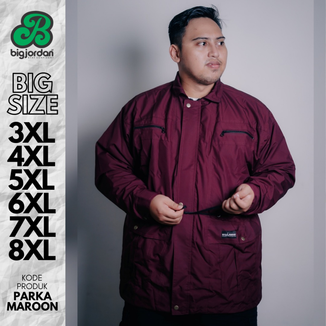 JAKET PARKA MAROON 3XL 4XL