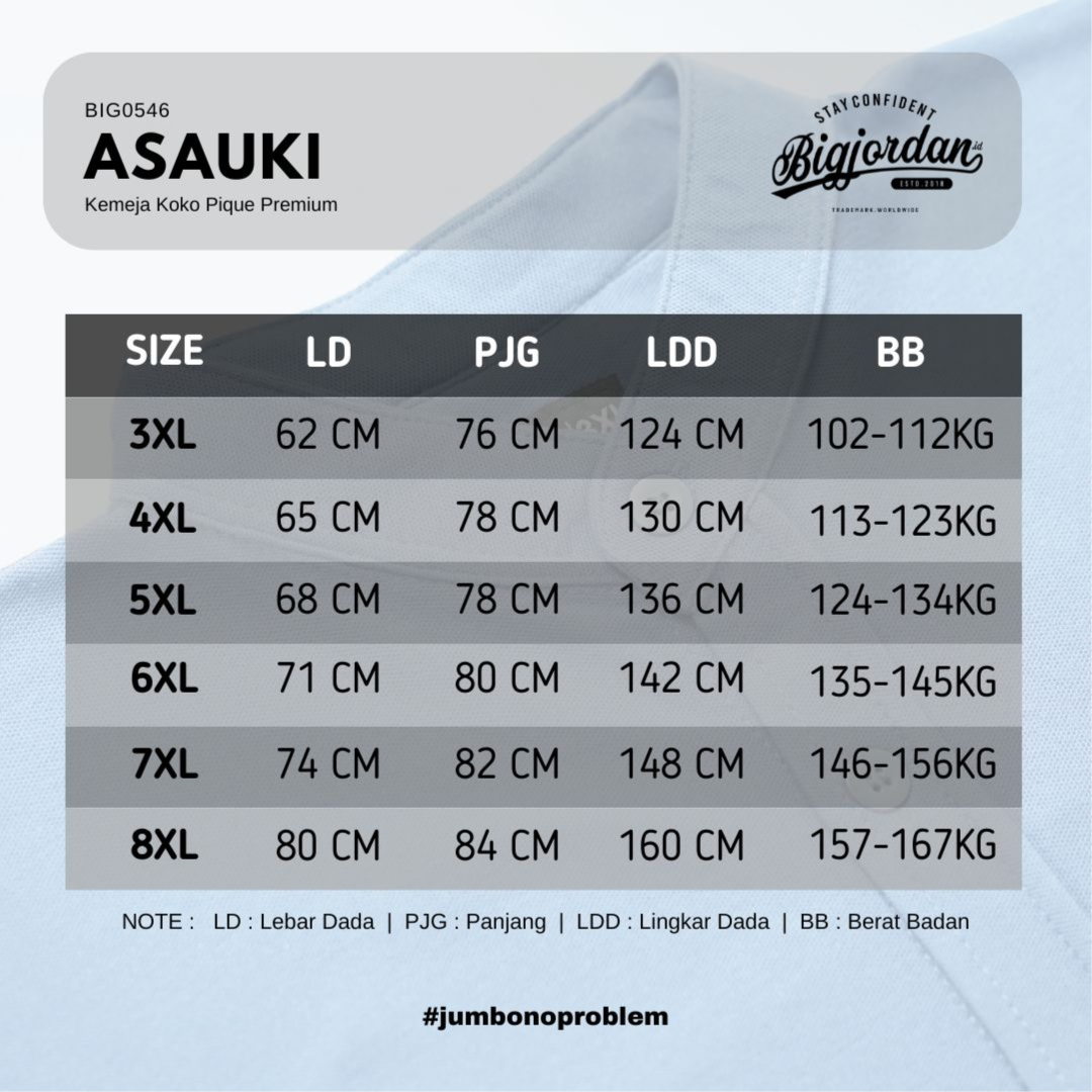 ASAUKI - KEMEJA PIQUE PENDEK BIRU MUDA 5