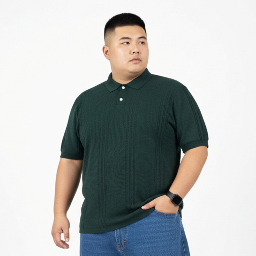 AZZURRO - POLO SHIRT AKRILIK HIJAU TUA 6