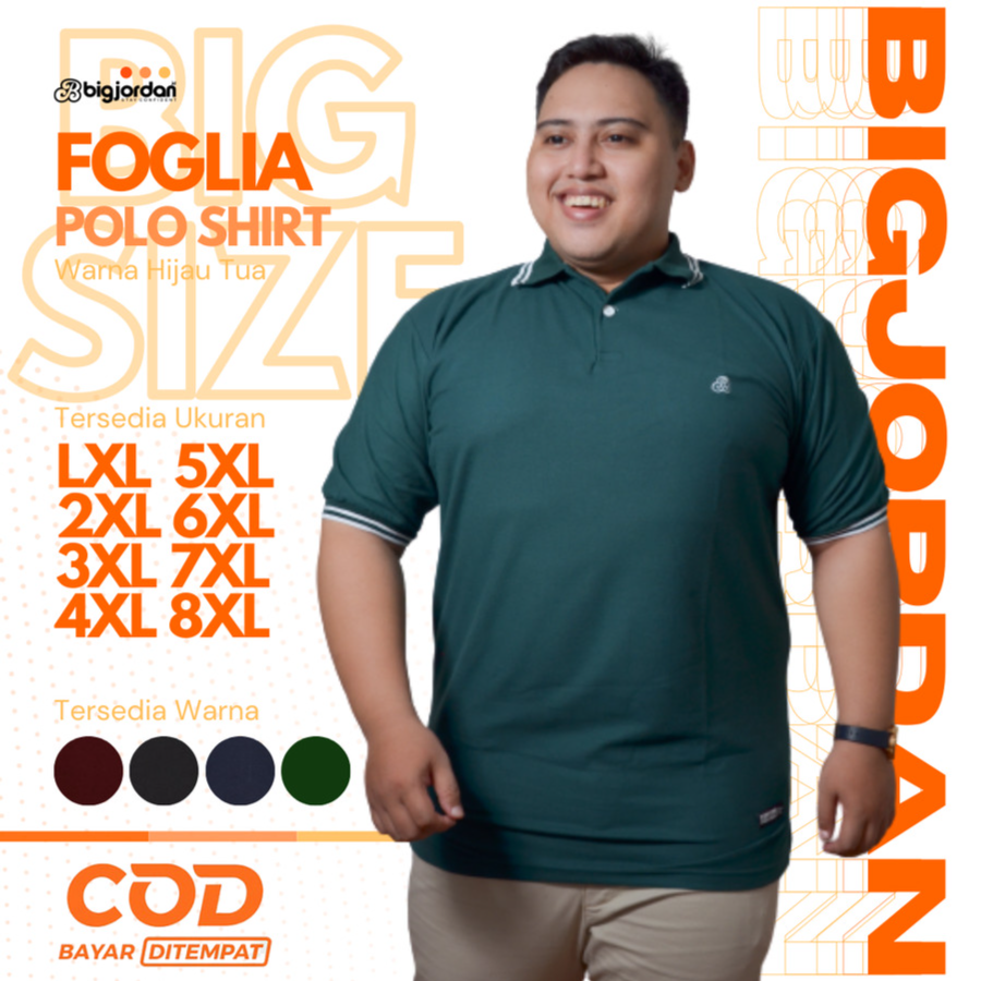 FOGLIA POLO SHIRT HIJAU LIST PUTIH