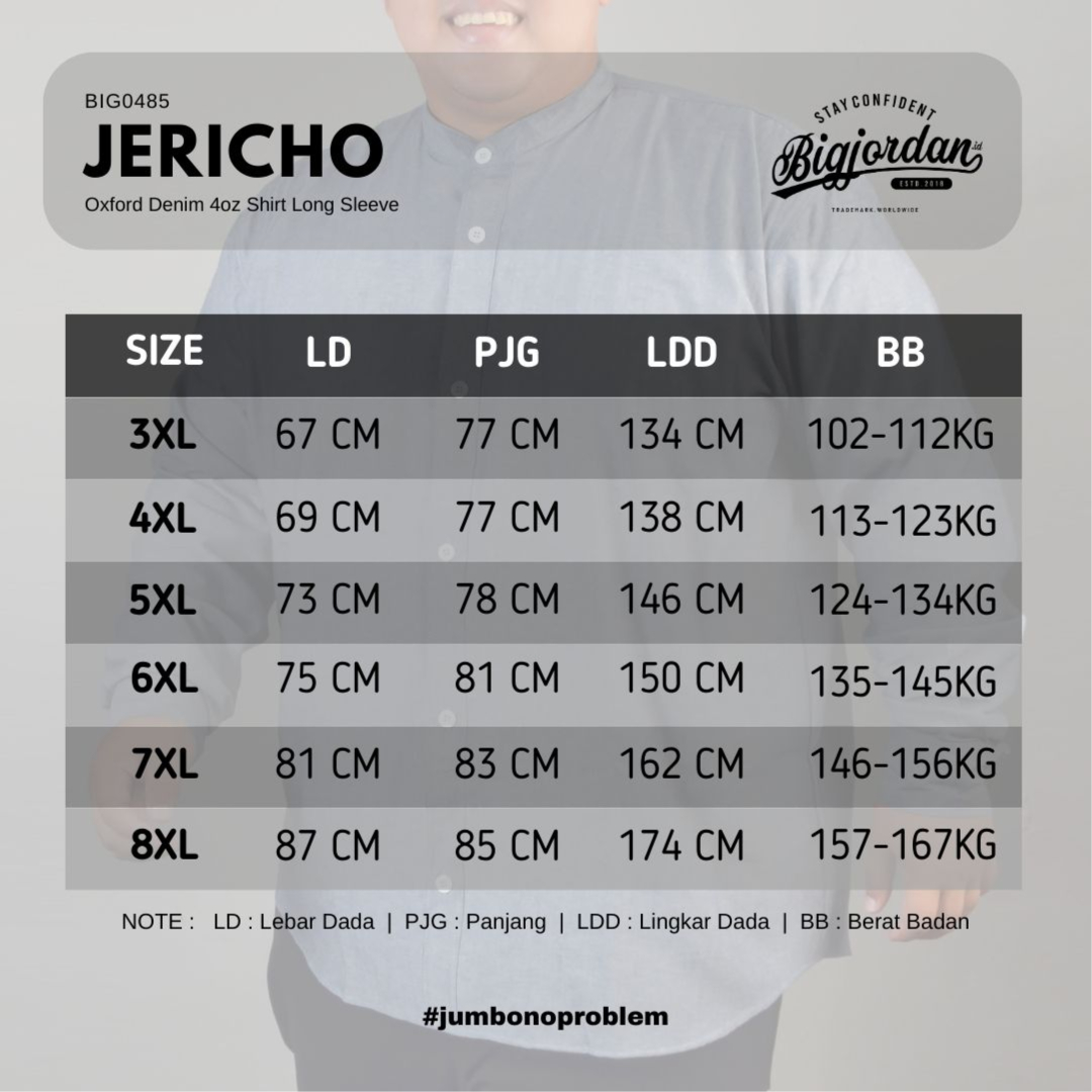 JERICHO - KEMEJA KOKO OXFORD DENIM 5