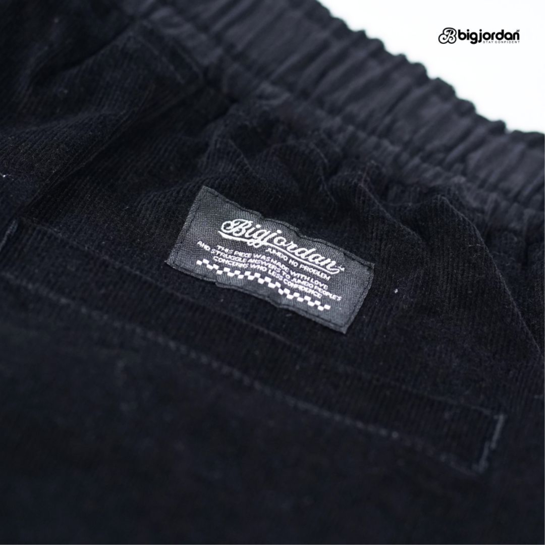 RIKISHI - CELANA CORDUROY PENDEK BLACK 6