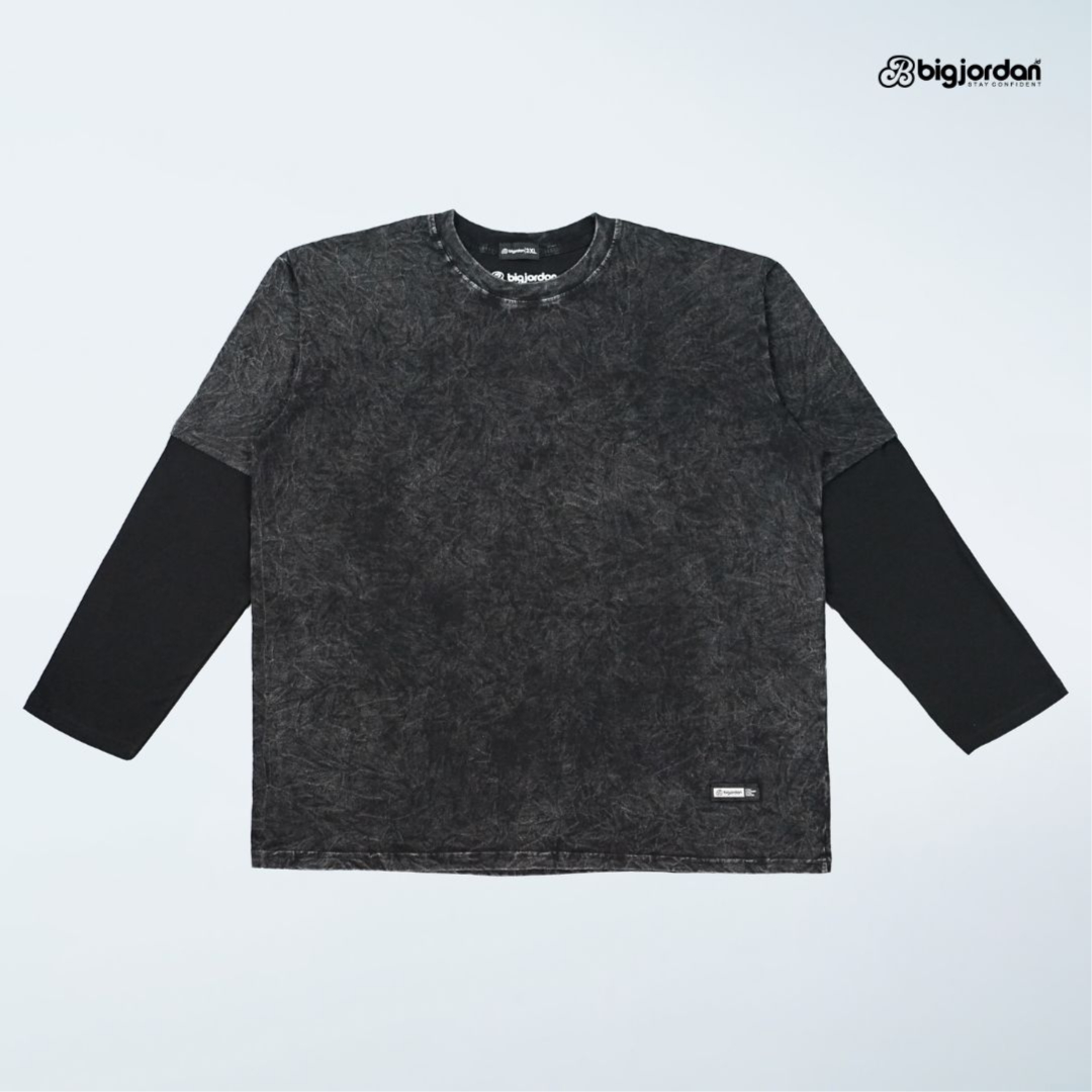 SPARTAN KAOS WASHED PANJANG DOUBLE LAYER HITAM