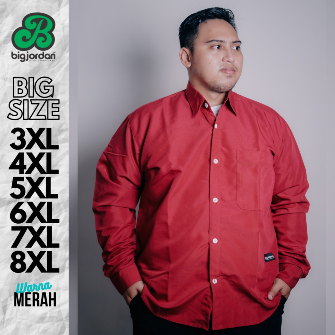 KEMEJA LENGAN PANJANG MERAH MAROON