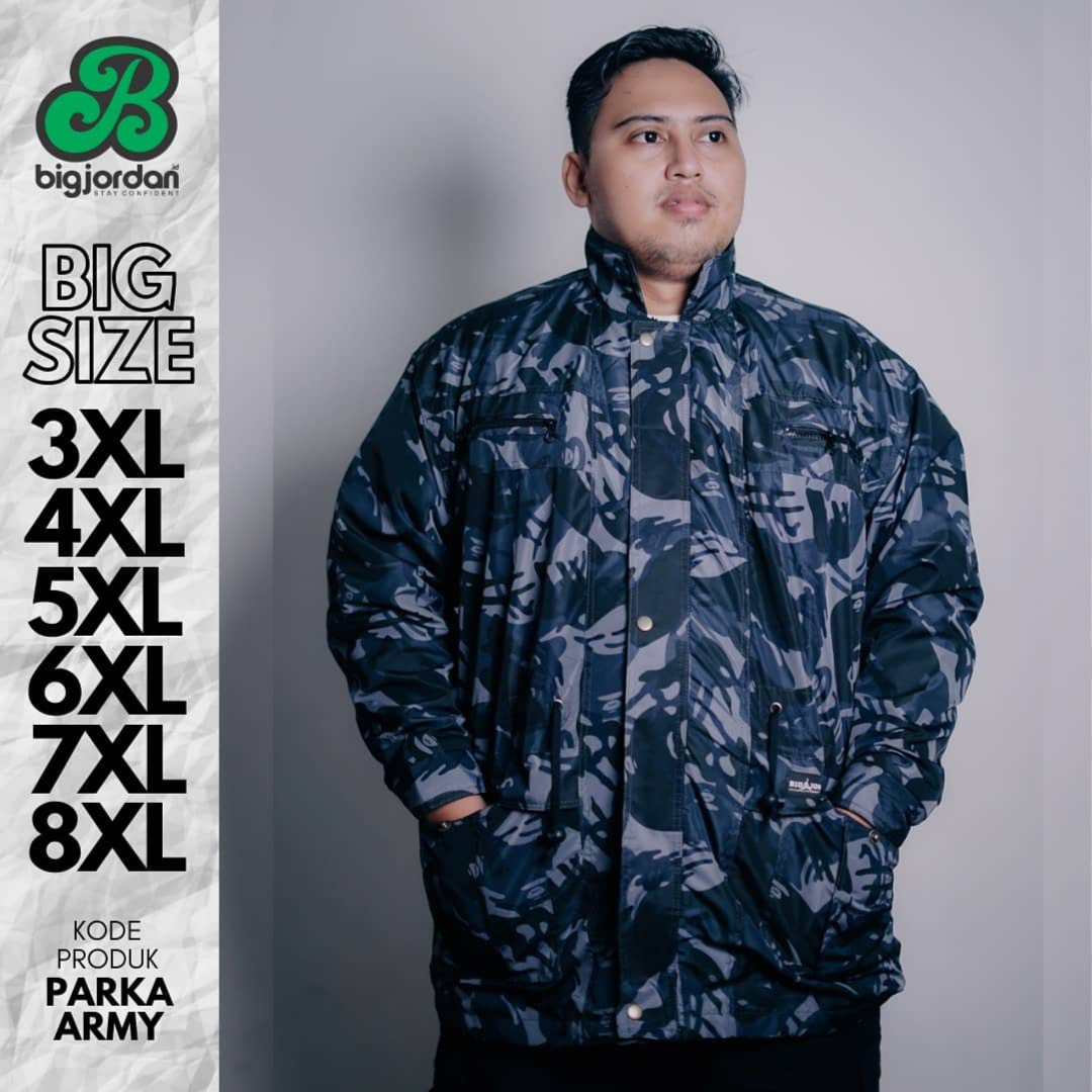 JAKET PARKA ARMY ABU 3XL 4XL 5XL 6XL 7XL 8XL