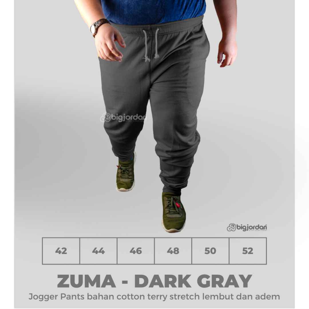 ZUMA DARK GRAY JOGGER TERRY 42 44 - ABU TUA