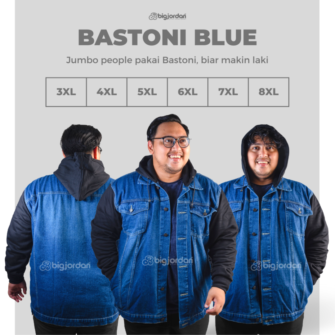 BASTONI BLUE - JAKET JEANS HOODIE
