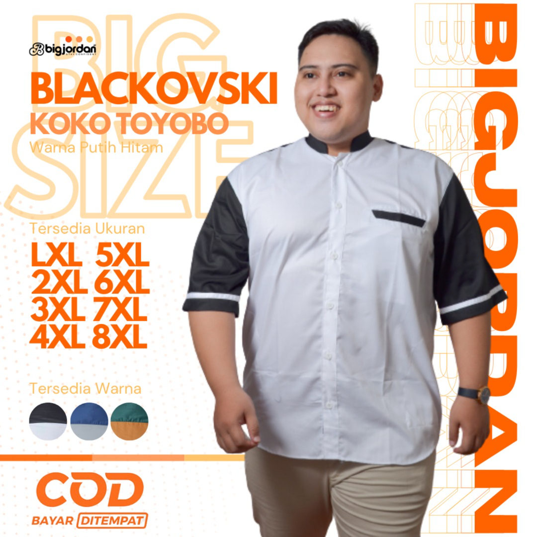 BLACKOVSKI - KOKO BIG JORDAN HITAM PUTIH