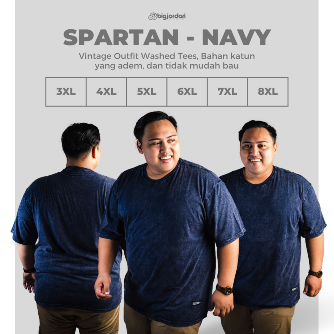 SPARTAN NAVY KAOS WASHED