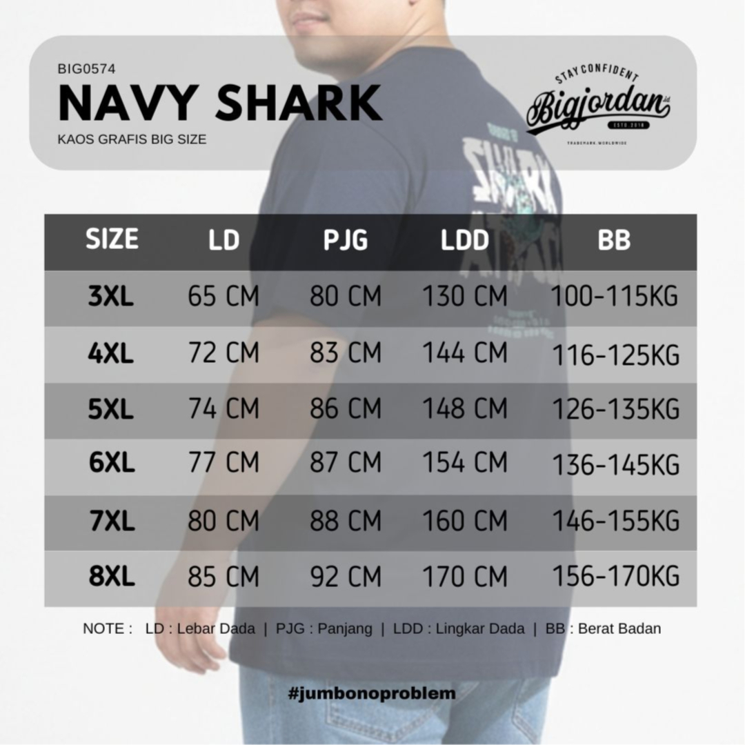 NAVY SHARK - KAOS GRAFIS BIG SIZE 8