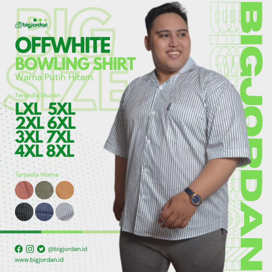 OFFWHITE KEMEJA BOWLING SALUR